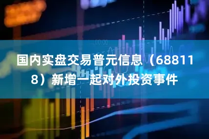 国内实盘交易普元信息（688118）新增一起对外投资事件