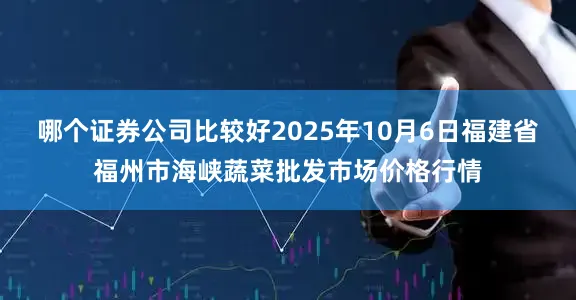 哪个证券公司比较好2025年10月6日福建省福州市海峡蔬菜批发市场价格行情